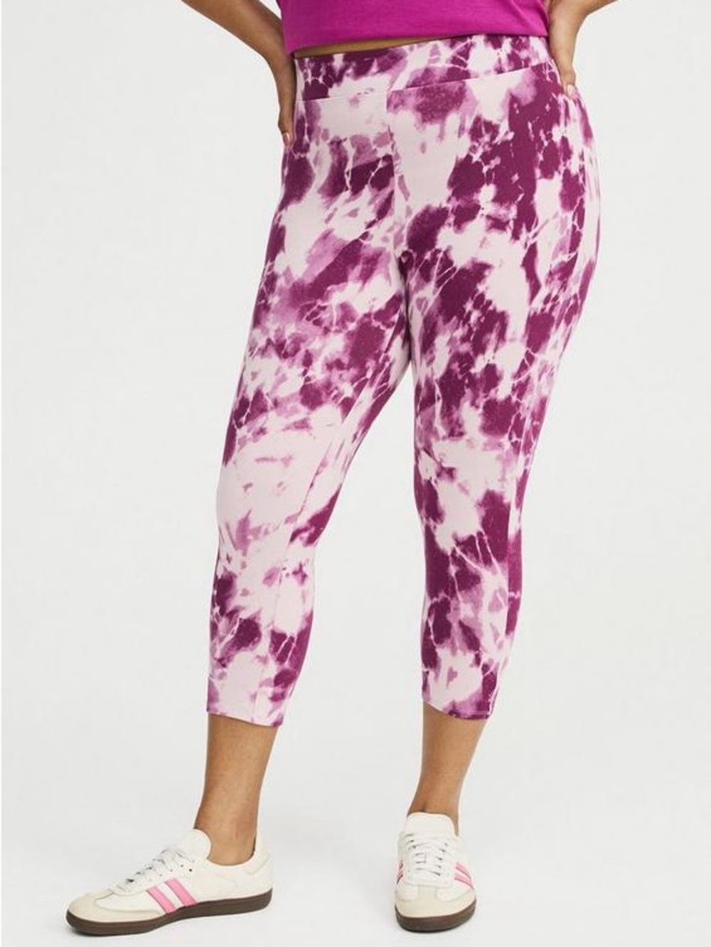 Torrid 1X Capri leggings tie dye purple